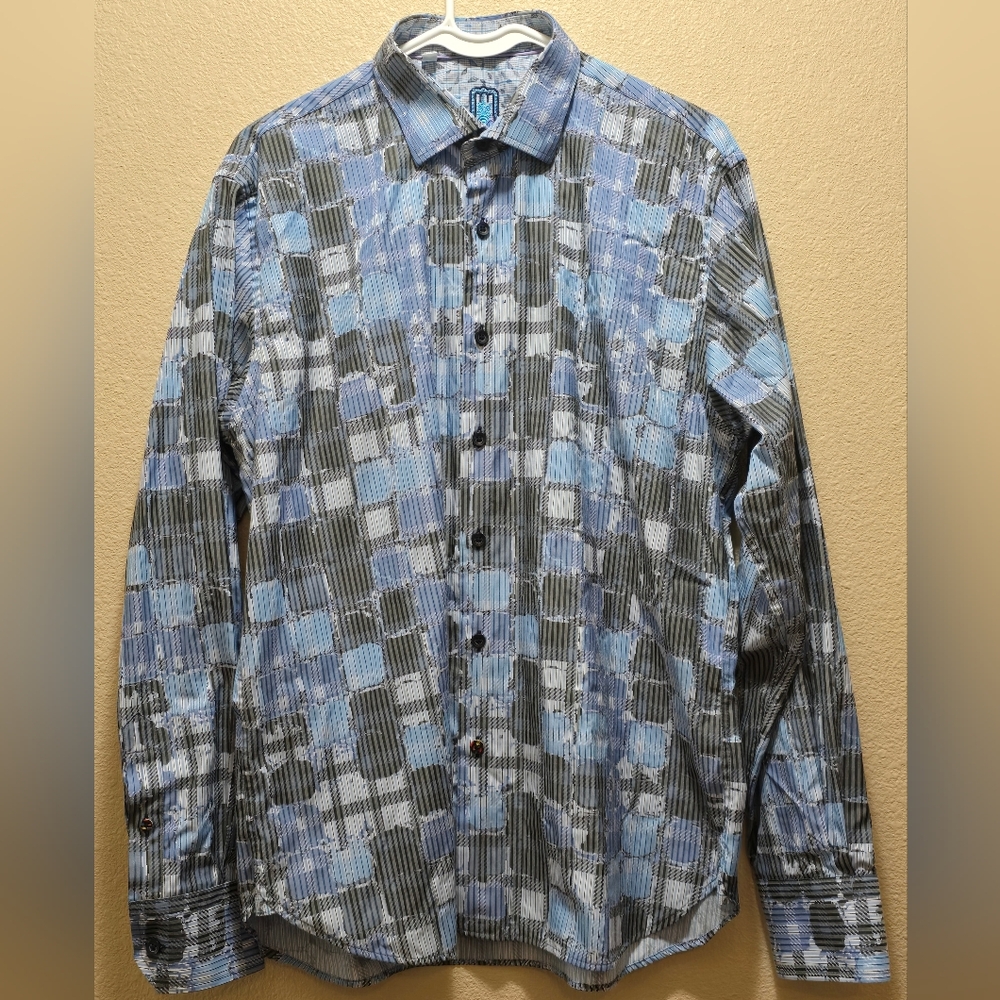 Luchiano Visconti Boys Fancy Blue Dress Shirt